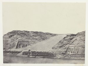 Ibsamboul, Die zwei Spéos; Nubien, Tafel 101 aus dem Album "Ägypten, Nubien, Palästina und Syrien" (1852)