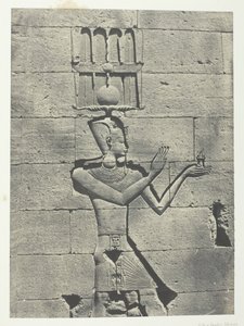 Kalabscheh, Skulpturen der hinteren Fassade des Tempels, Nubien, 1849-51, gedruckt 1852