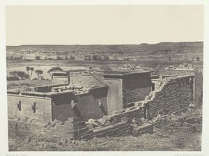 Kalabscheh, Gesamtansicht des Tempels von Kalabscheh Talmis, Nubien, 1849-51, gedruckt 1852 von Maxime Du Camp