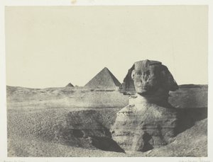Der Sphinx von vorne gesehen, Mittelägypten von Maxime Du Camp
