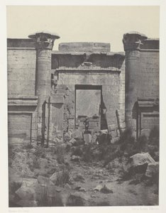 Médinet-Habou, Propyläen des Thoutmoseum; Theben von Maxime Du Camp