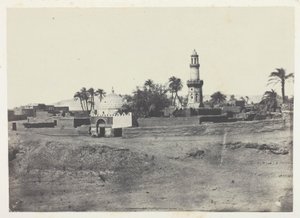 Moschee von El-Arif und Grab von Mourad-Bey, Oberägypten, Tafel 13 aus dem Album "Ägypten, Nubien, Palästina und Syrien" (1852) von Maxime Du Camp