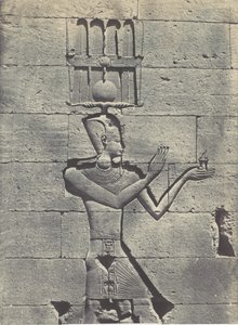 Nubien. Kalabscheh. Skulpturen der hinteren Fassade des Tempels von Maxime Du Camp