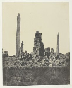 Palais de Karnak, Die Obelisken, Theben, 1849-51, gedruckt 1852 von Maxime Du Camp