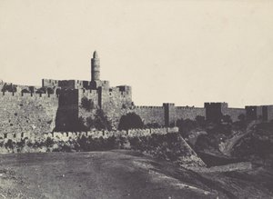 Palästina. Jerusalem. Westlicher Teil der Mauern, 1850 von Maxime Du Camp