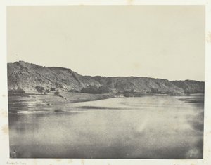Ostufer des Nils, Dorf Bab, Blick nach Süden Philä, Nubien, 1849-51, gedruckt 1852