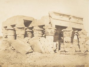 Ruinen des Tempels von Koum-Ombou Ombos, 1849-50 von Maxime Du Camp