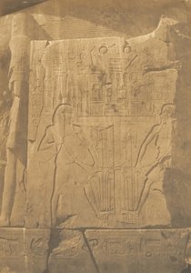 Belagerung des monolithischen Kolosses von Amenophis III in Theben, Details der Skulpturen, 1849-50 von Maxime Du Camp