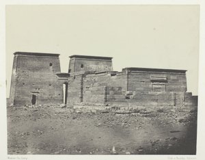 Tempel von Dakkeh (Ancienne Pselcis); Nubien, Tafel 94 aus dem Album "Ägypten, Nubien, Palästina und Syrien" (1852) von Maxime Du Camp
