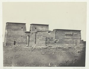 Tempel von Dakkeh, altes Pselcis, Nubien, 1849-51, gedruckt 1852 von Maxime Du Camp
