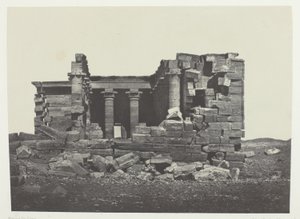 Tempel von Maharakkah (Hièra Sycaminos der Griechen); Nubien, Platte 96 aus dem Album "Ägypten, Nubien, Palästina und Syrien" (1852) von Maxime Du Camp