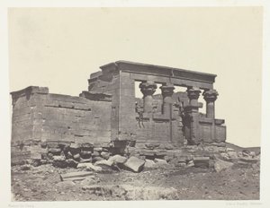 Tempel von Débôd, Parembole des Itinéraires von Antonin; Nubien, Platte 86 aus dem Album "Egypte, Nubie, Palestine et Syrie" (1852) von Maxime Du Camp