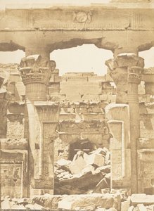 Tempel von Kalabcheh - Zwischen medialen Säulen des Pronaos, 8. April 1850