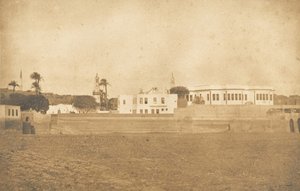 Vue de Syout - Palais du Pacha, 1850 von Maxime Du Camp