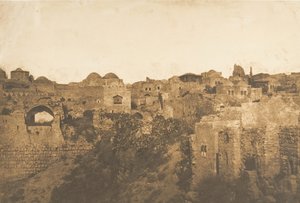 Ansicht des Teichs Probatica und eines Viertels von Jerusalem, August 1850 von Maxime Du Camp