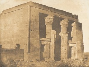 Ansicht der Fassade des Pronaos des Tempels von Dakkeh Pselcis, 5. April 1850 von Maxime Du Camp