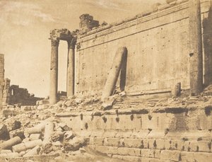 Ansicht des Tempels des Jupiter in Baalbek Heliopolis, 15. September 1850 von Maxime Du Camp