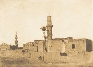 Ansicht einer zerstörten Moschee in der Nähe von Bab-Saïda, Kairo, Dezember 1849-Januar 1850