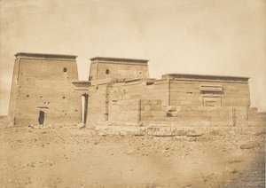 Gesamtansicht des Tempels von Dakkeh Pselcis, vom Norden aus gesehen, 5. April 1850 von Maxime Du Camp
