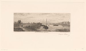 Ansicht der Seine in der Nähe von Argenteuil von Maxime François Antoine Lalanne (signed by artist)