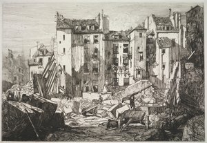Abriss für die Eröffnung der Rue des Écoles
