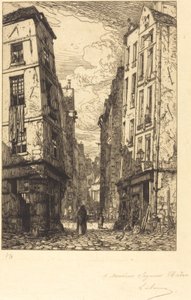 Rue des Marmousets (Quartier de la cité, altes Paris) von Maxime Lalanne