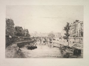 Blick von der St. Michel Brücke, 1865 von Maxime Lalanne