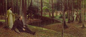 Der Maler Friedrich König (1847-1941) und Ida Kubelweiser im Wald, ca. 1910
