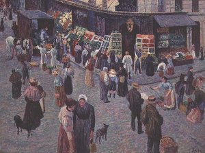 La Rue des Abbesses von Maximilien Luce