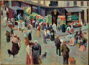 La rue des Abesses, Paris von Maximilien Luce