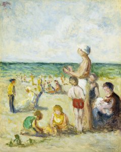 Am Strand in der Normandie, ca. 1930