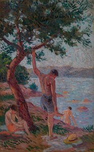 Saint-Tropez, Badende unter den Pinien von Maximilien Luce