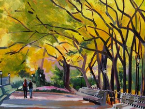 Goldener Parkweg von Maxine Shore