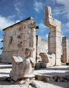 Eingang des Tempels der Krieger, 750-1200 von Mayan