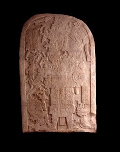 Präkolumbische Kunst, Maya-Zivilisation, späte klassische Periode: Stele aus Machaquila, Peten, Guatemala von Mayan Mayan