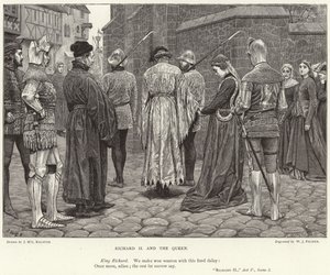 Richard II und die Königin, "Richard II," Akt V, Szene I (Gravur)