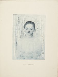 Frauenporträt, Halbfigur von Mediz Pelikan, Emilie