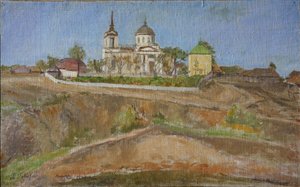 Tarkhany. Blick auf die Kirche des Erzengels Michael, 1938