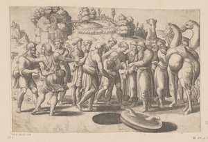 Joseph wird von seinen Brüdern verkauft von Meester van de Dobbelsteen