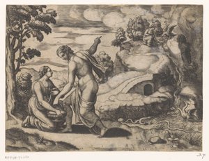 Venus schickt Psyche zu einer von Drachen bewachten Quelle