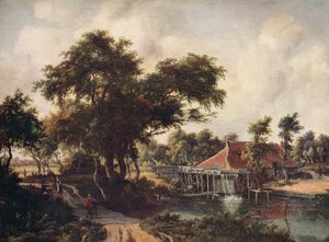 Landschaft mit einer Wassermühle, ca. 1665, ca. 1915