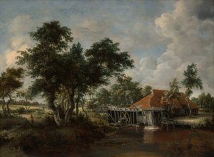 Die Wassermühle mit dem großen roten Dach, 1662-65