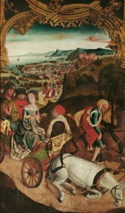 Flucht der hll. Cantius, Cantianus und Cantianilla (Innenseite); Christus am Ölberg (Außenseite)
