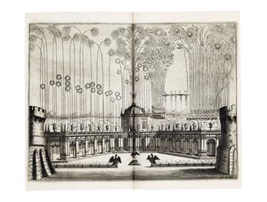 Feuerwerk anlässlich der Hochzeit von Leopold I. und Margarete Theresia von Spanien in Wien, Dezember 1666