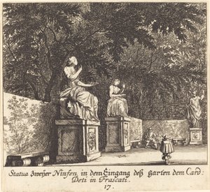 Gärten, Kardinal Deti, Frascati von Melchior Küsel after Johann Wilhelm Baur
