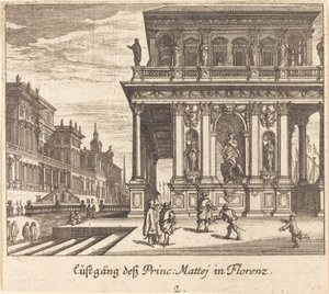 Palast, Florenz von Melchior Küsel after Johann Wilhelm Baur