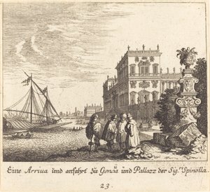 Palazzo Spinolla, Genua von Melchior Küsel after Johann Wilhelm Baur