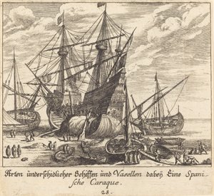 Schiffe von Melchior Küsel after Johann Wilhelm Baur
