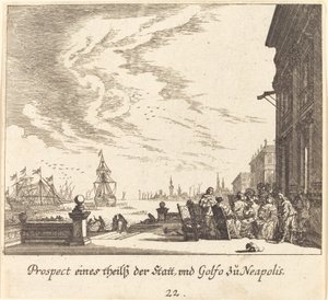 Blick auf den Golf von Neapel von Melchior Küsel after Johann Wilhelm Baur