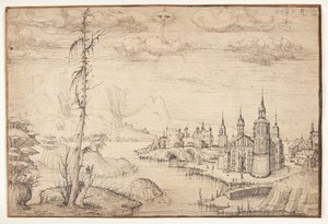 Landschaft mit einer Stadt